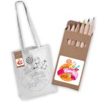 Colouring In Cotton Bag with Coloured Pencils
